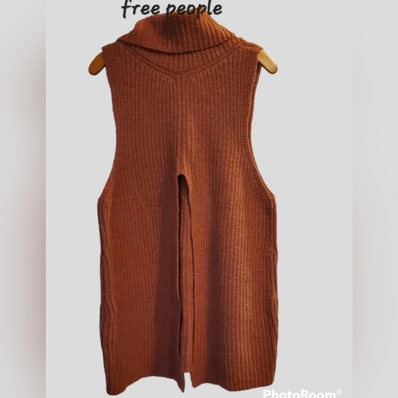 Free People "Need To Know" Sleeveless Sweater sz Med - Picture 4 of 8